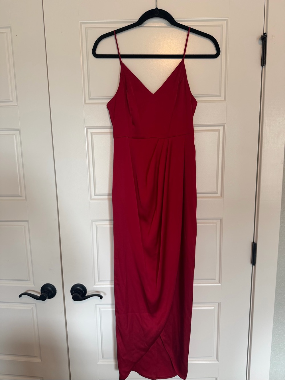 Express Red Spaghetti-Strap Maxi Dress